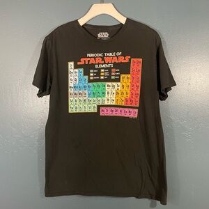 Fifth Sun Star Men’s Black Wars Black Periodic Table Graphic Print Crewneck Tee